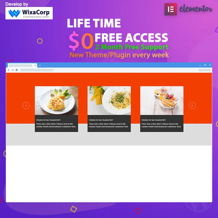 Wixacorp Clean Card slider elementor addon